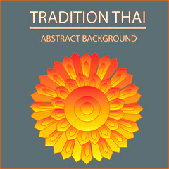 Vector illustration. Thai art pattern or Line Thai background and texture.