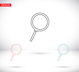 search magnifying glass icon. lorem ipsum Flat Design JPG