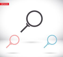 search magnifying glass icon. lorem ipsum Flat Design JPG