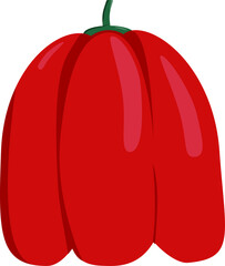 Paprika flat illustration for menu or design