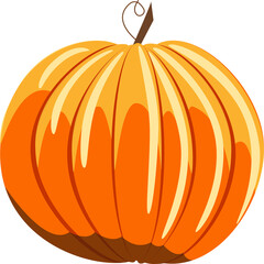 Pumpkin  flat illustration for menu or design