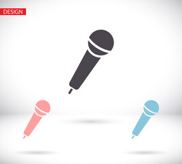 Microphone . icon Microphone . vector Microphone 10 episode . lorem ipsum Flat Design JPG Microphone