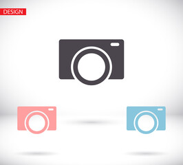 Camera Icon VECTOR 10 EPS. lorem ipsum Flat Design JPG