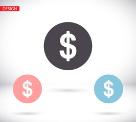 vector icon coin. lorem ipsum Flat Design JPG