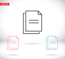 Document vector icon. lorem ipsum Flat Design JPG