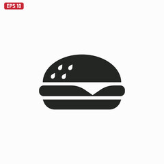 Burger icon vector . Fast Food sign