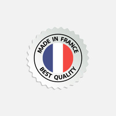 made in France vector stamp. badge with France flag	
