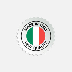 made in Italy vector stamp. badge with Italy flag	
