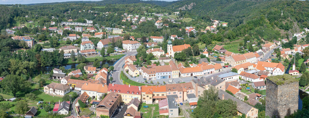 Panorama of the city of Vranov, South Moravia, Czech Republic