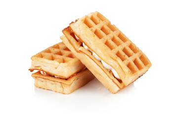 Soft waffles with filling