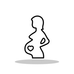 Pregnant woman icon in trendy flat style. Pregnancy symbol for your web site design, logo, app, UI Vector EPS 10. 
