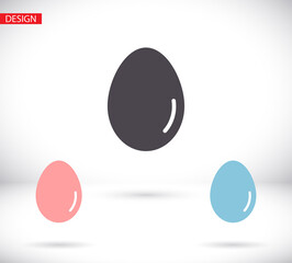 an egg icon vector. lorem ipsum Flat Design JPG