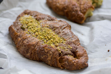 A French Croissant with pistachio