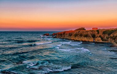 sunset over the black sea