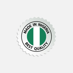 made in Nigeria vector stamp. badge with Nigeria flag	
