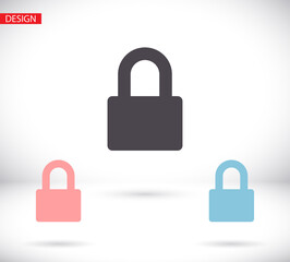 Lock vector icon . lorem ipsum Flat Design JPG