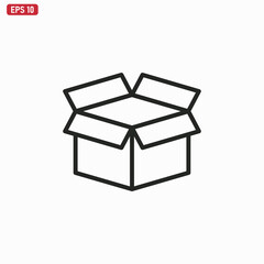 Box icon vector . Cargo sign