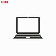 Laptop icon vector . Notebook sign