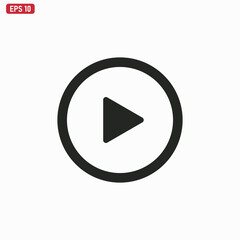 Play icon vector . Play button