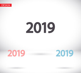 calendar 2019 Icon vector. lorem ipsum Flat Design JPG