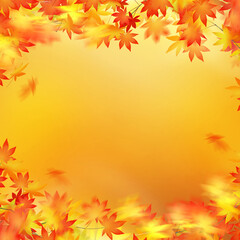 Naklejka na ściany i meble Asian-style background that expresses the autumn leaves