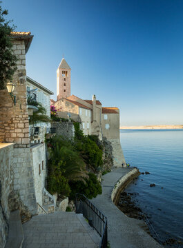 Bell Tower Of A Church On Island Rab