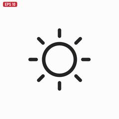 Sun icon vector . Weather sign