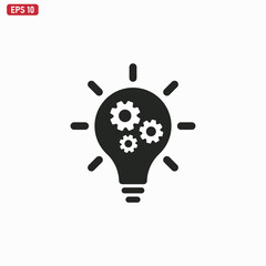 Light Bulb With Setting Gear icon