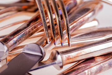 Silberbesteck Nahaufnahme 