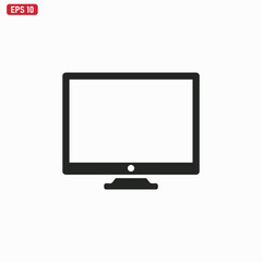 Monitor icon vector . Tv sign