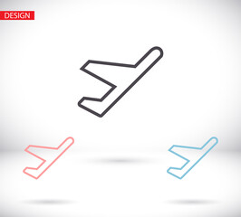 airplane 10 eps bond icon design vector graphics