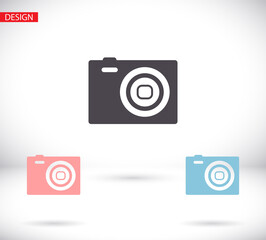 Camera vector Icon in trendy flat style isolated on grey background vector Icon. Camera symbol for your web site design, logo, vector Icon app, UI. vector Icon illustration,