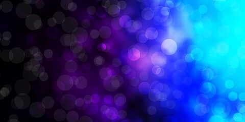 Dark Pink, Blue vector background with circles. Abstract illustration with colorful spots in nature style. Pattern for business ads.