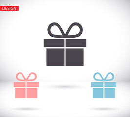 Illustration of gift box vector icon o background. Christmas gift vector icon illustration vector icon symbol. Present gift box vector icon . Package in gift wrap,