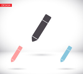 Pen vector icon. Black simple vector icon isolated on white background. vector icon Fountain pen silhouette. Web site page and mobile