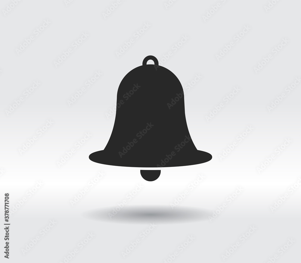 Wall mural bell icon, vector illustration. flat design style