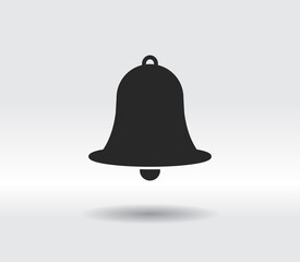 Bell icon, vector illustration. Flat design style