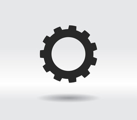 gear icon, vector illustration. Flat design