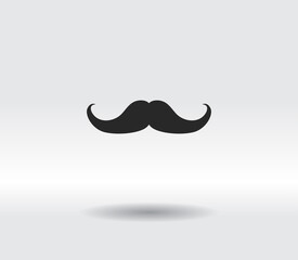 mustache - icon, vector illustration. Flat design style