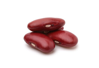 Close up,Red beans isolated on white background,Agricultural products..