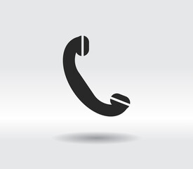 Phone, flat icon, vector illustration. Flat design style
