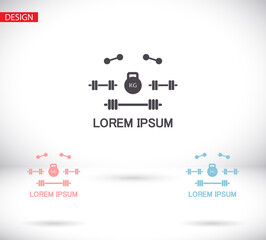 barbell icon isolated sign symbol vector illustration - high quality black style vector icons vector