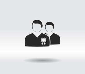 leader icon, vector illustration. Flat design