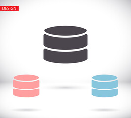 Flat long fabric icons vector computer image vector icons of server icons, vector illustration cloud server icons vector