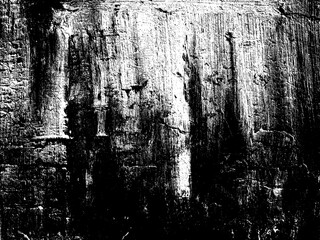 Weathered concrete wall. Rustic stone grit texture. Black stains and noise for distressed effect. Old worn vintage overlay. White paint brushed stroke. Monochrome old concrete wall background