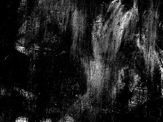 Obraz premium Weathered concrete wall. Rustic stone grit texture. Black stains and noise for distressed effect. Old worn vintage overlay. White paint brushed stroke. Monochrome old concrete wall background