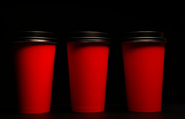 image of empty cup dark background 