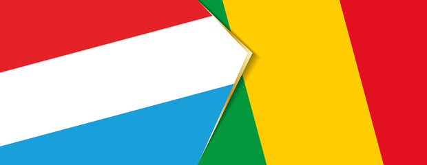 Luxembourg and Mali flags, two vector flags.