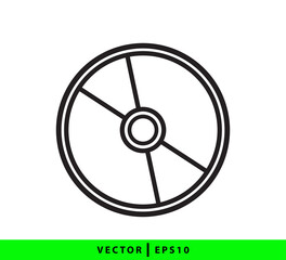 Compact disc icon vector logo design template