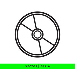 Obraz premium Compact disc icon vector logo design template